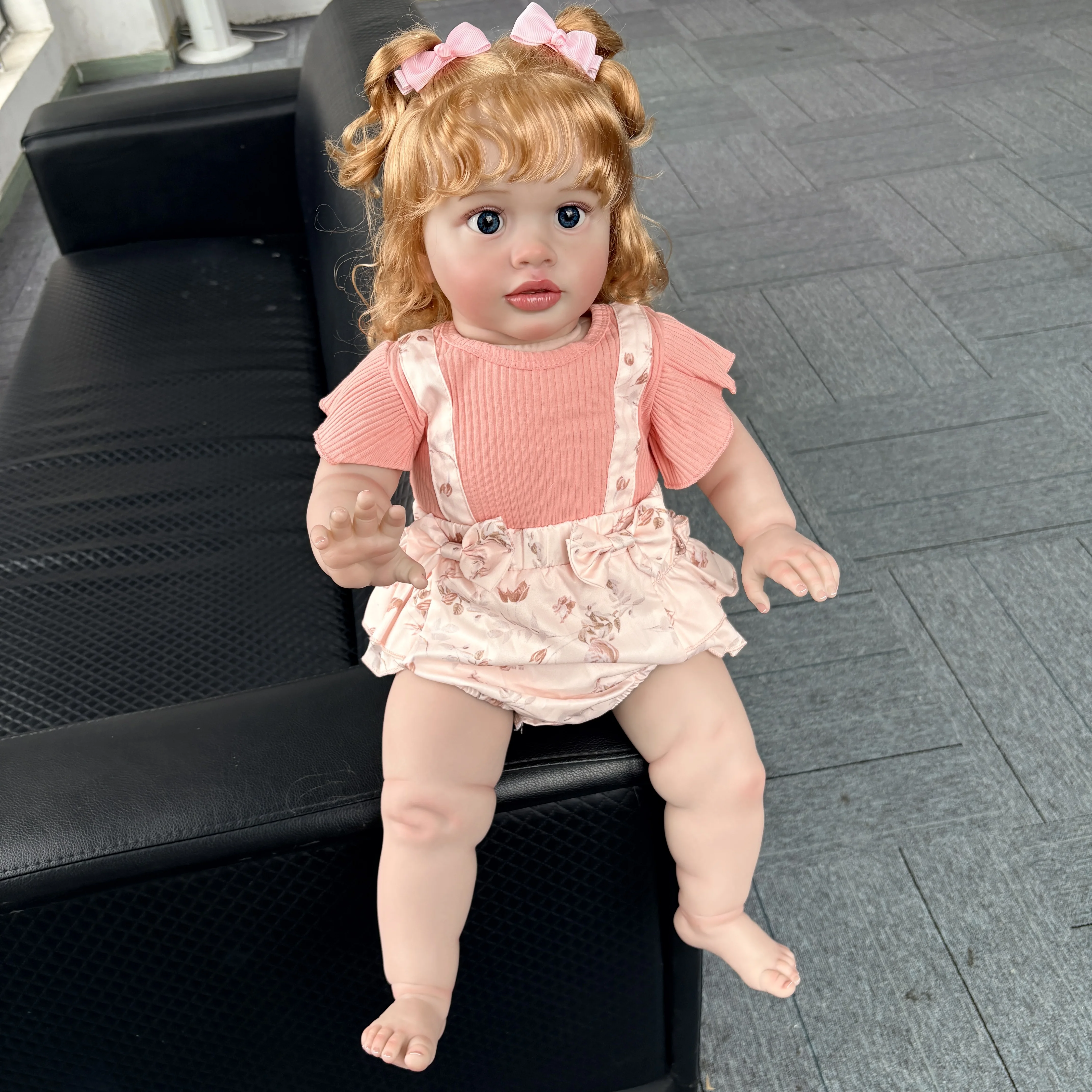 26''66cm Reborn Pippa High Quality Hand Painted Realistic Visible Veins 3D Skin Toddler Girl Lifelike Collectible Art Doll - view 6
