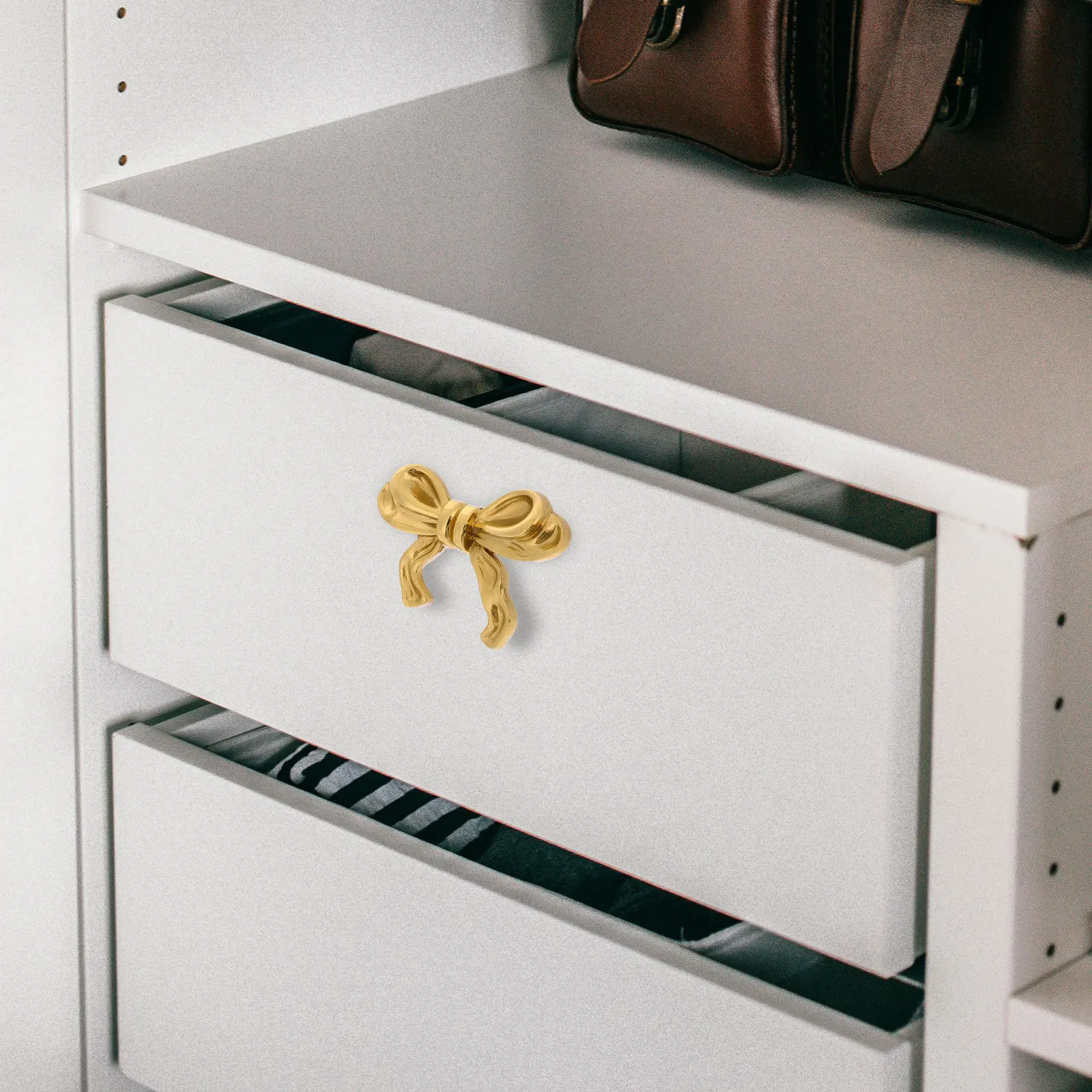 

Brass H Cabinet Knob Elegant Copper Pulls Furniture H les Bow Knobs for Drawers Wardrobe Decorative Metal Dresser