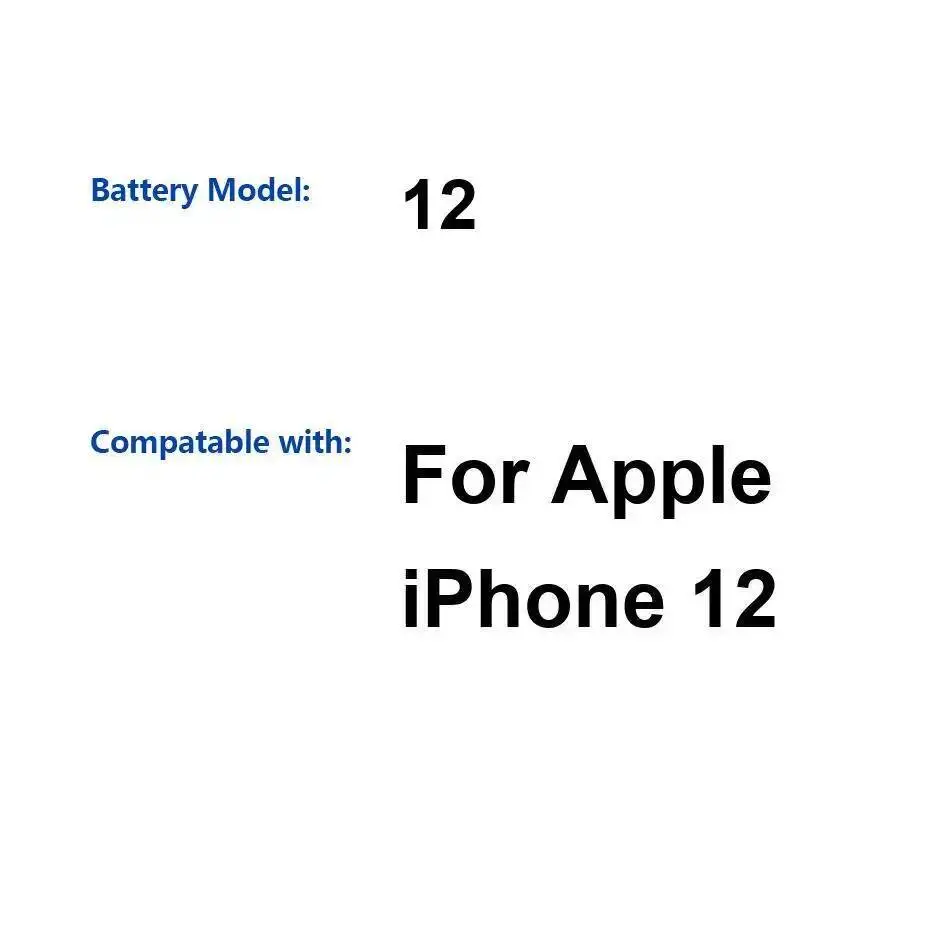 

Good Low-Temperature Performance Mobile Phone Battery 2815Mah For Apple Iphone 12