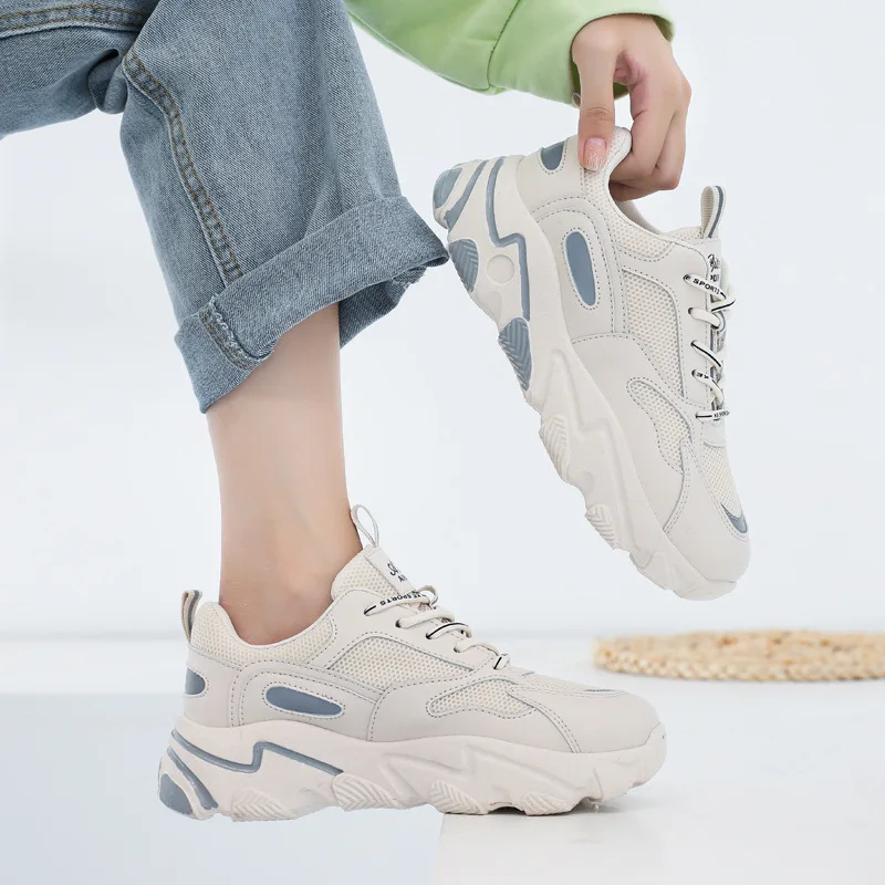 Youth Girls Casual Platform Sneakers Women Fashion Breathable Comfortable Chunky Tennis Increasing Height Running ShoesTrainers