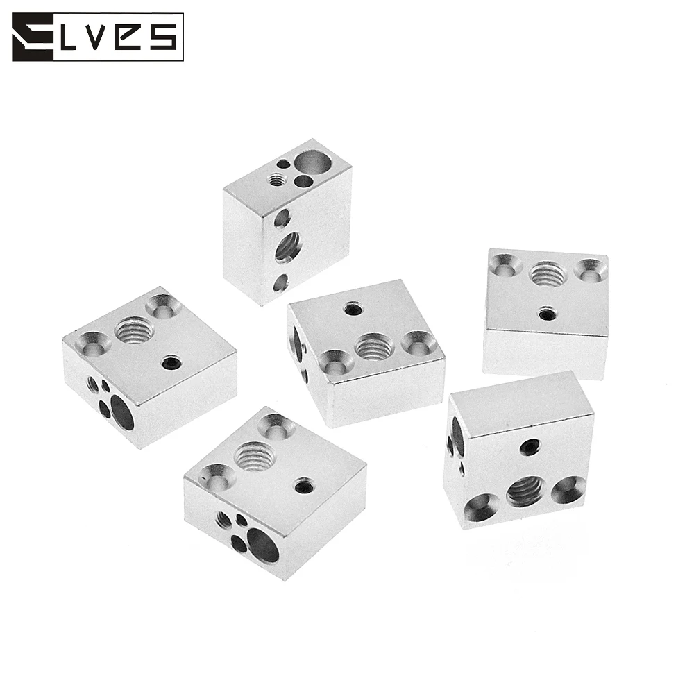 ELVES 3D Printer Parts CR8 CR10 Heated Block CR10 Heat Block Aluminum For 3D Printer Extruder Hotend RepRap Bowden