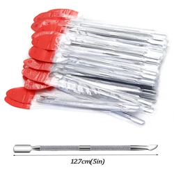 20/50 Pcs/Lot Wholesale Stainless Steel Cuticle Pusher Metal Double-ended Dead Skin Push Nail Art Clean Tools Manicure Supplies