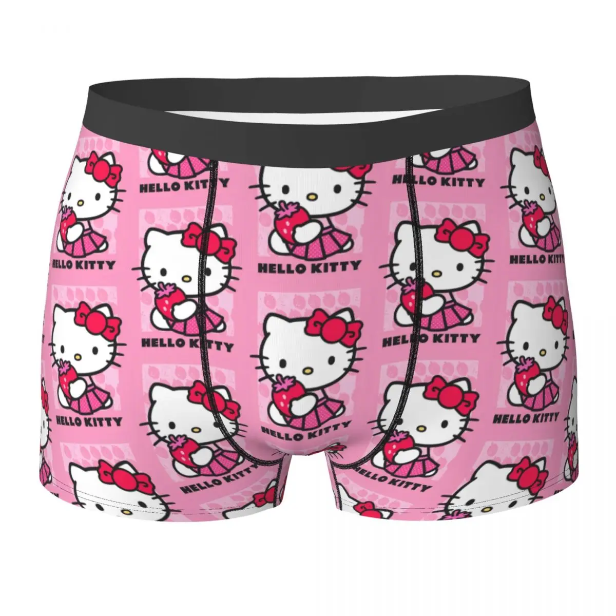 

Kawaii Hello Kitty нижнее белье милые мужские трусы с героями мультфильмов на заказ забавный багажник популярные трусы-боксеры размера плюс 2XL