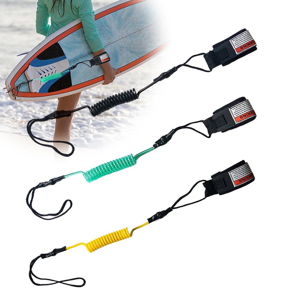 TPU Bodyboard Coiled Wrist Leash Surf Board Coiled Cord Premium Coiled Body Board Leash Water Sports Surfing Accessories