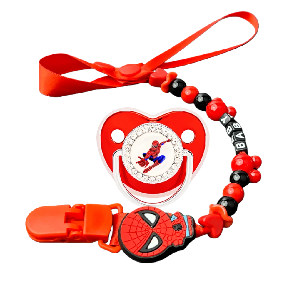 

Adorable Cartoon Newborn Baby Soother Pacifier with Holder Clip for 0-12 Months Baby