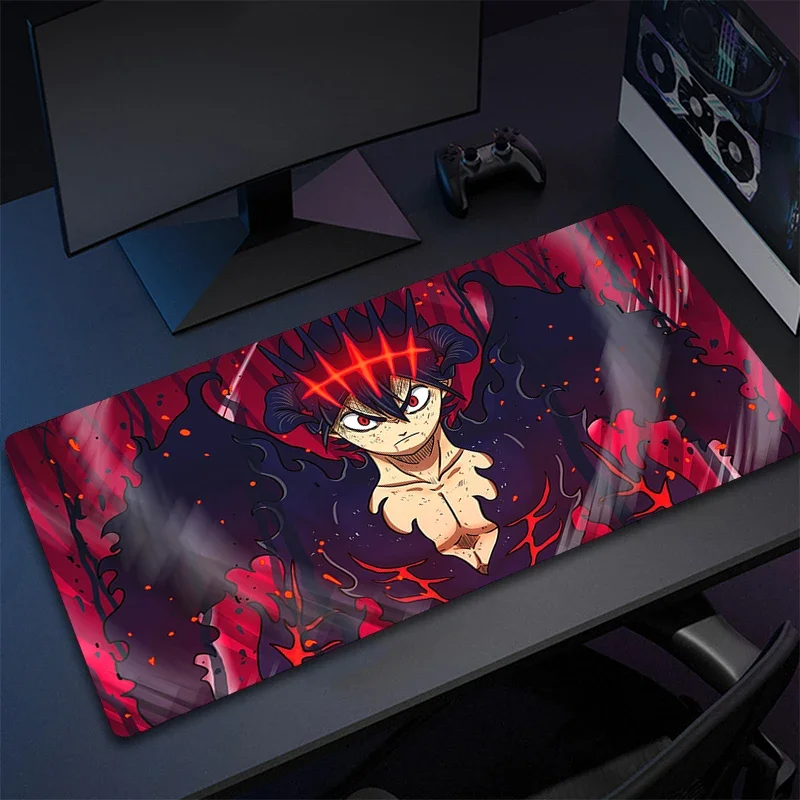 CIFBUY Black Clover Anime Character Collage Large Gaming Mouse Pad Non Slip Rubber Desk Mat Lock Edge Keyboard Mouse Mat