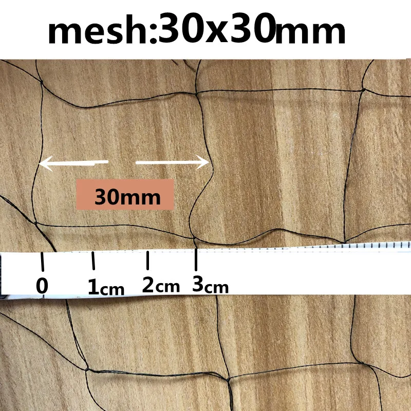 Birdnetting wysokiej jakości głębokie kieszenie Nylon 12X4M 30mm otwór siatki rozmiar ptak siatka ornitologiczna ptak przechwytywanie netto siatki na ptaki do połowu ptaków