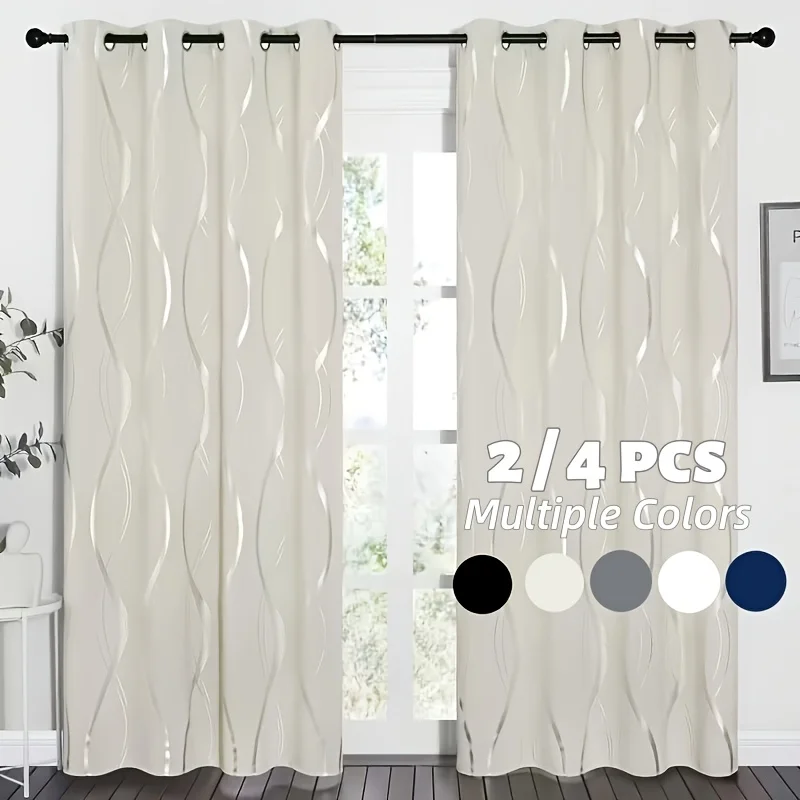 

2/4 шт. затемняющие шторы 84x52 дюйма (длина x ширина), из утолщенного и плотного материала, подходят для спален, столовых, гостиных