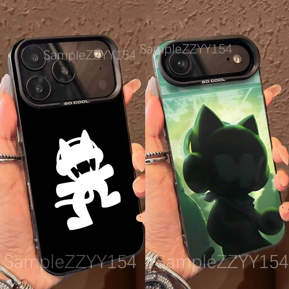

M-Monstercat DJ Remix Phone Case For IPhone 15,16,17,13,14,11,12,Pro,Max,Plus,E,Air,Mini Gray Matte Shockproof IMD Cover