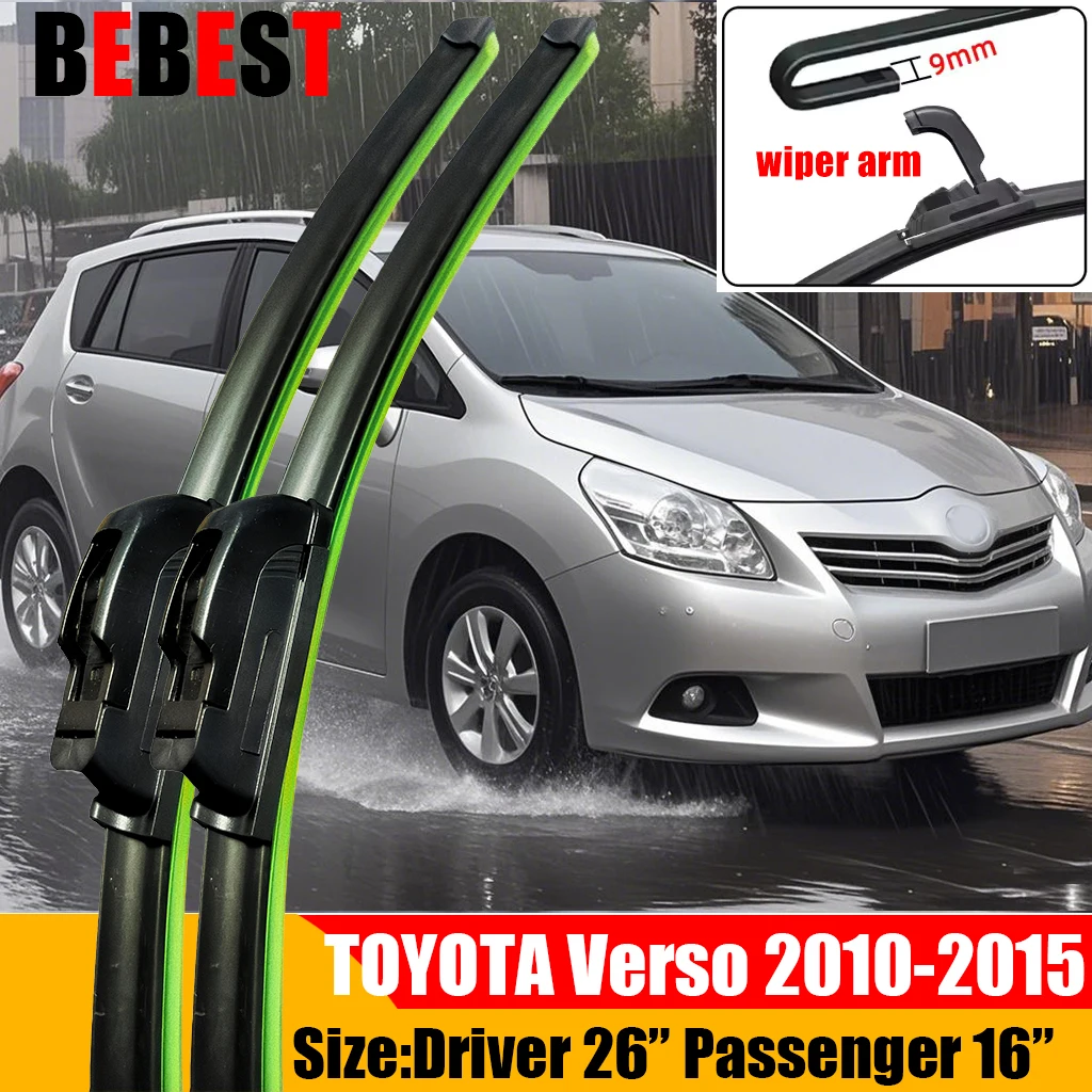 Front Wischer Klingen Für Toyota COROLLA Verso 2010 2011 2012 2013 2014 2015 Windschutzscheibe Windschutz Fenster Auto Zubehör 26 "+ 16"