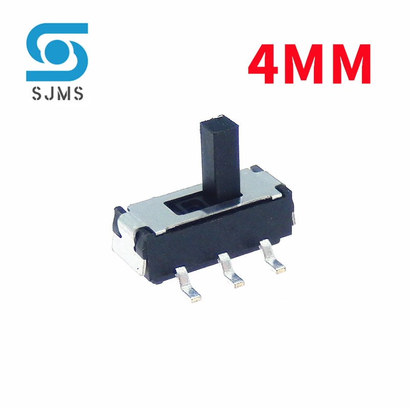 10pcs MSS-22D18 Toggle Switches MSS22D18G2 SMT double 6 feet two block MSS-22D18G2 2P2T handle high 2MM SMD Slide Switch DC 12V