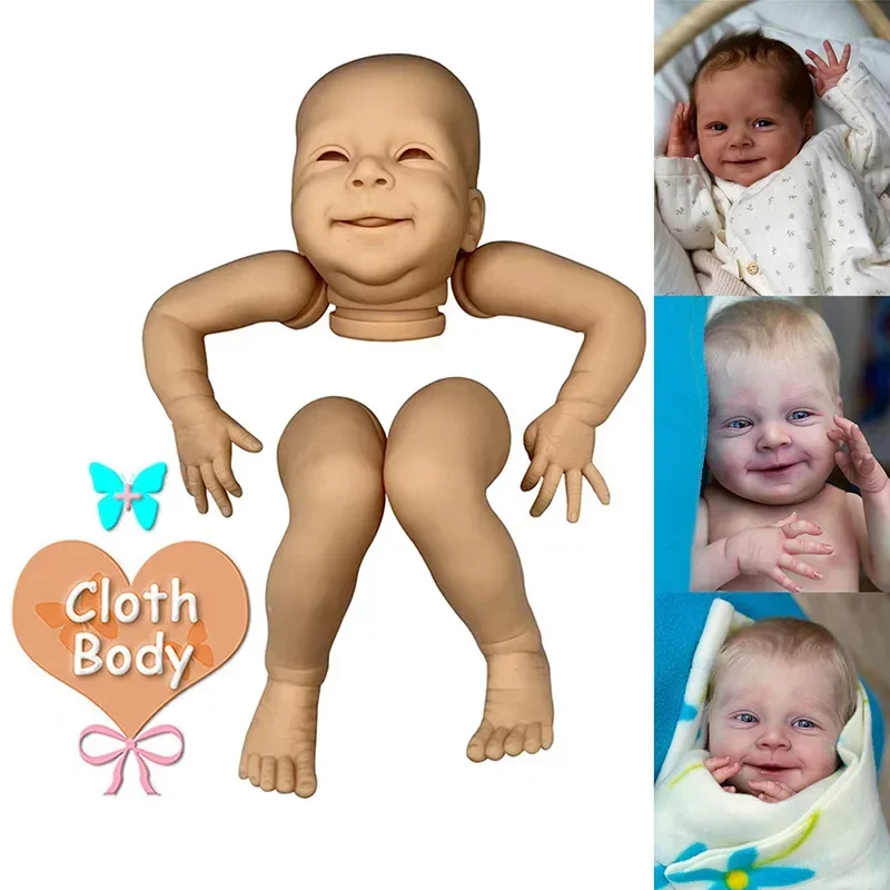 18Inch Reborn Doll Kit Sebastian Limited Edition lifelike soft touch frech color kit with Cloth Body and Eyes