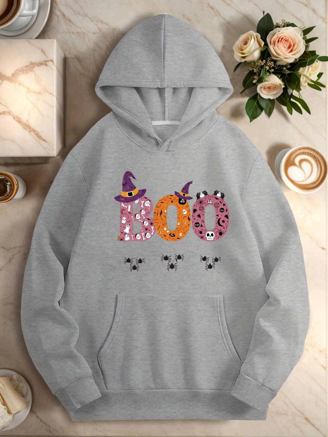

Halloween Graphic Printing Autumn and Winter Pure Cotton Men's and Women's Hoodies Outdoor Street Sports Training Brand Trend