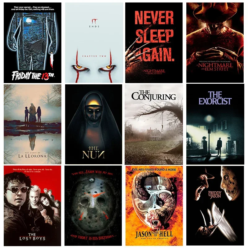 

Classic Horror Movie Collection The Conjuring/The Nun Poster and Prints Canvas Painting Wall Art Pictures Home Dorm Decor