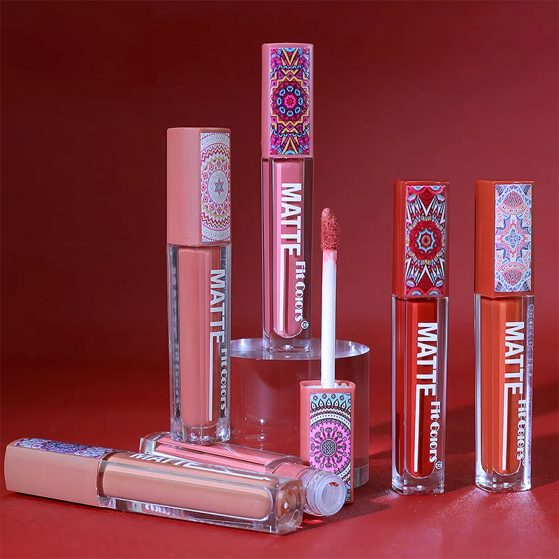 Matte non-stick cup Lip Gloss Bohemian Lip Glaze Waterproof long-lasting velvet lipstick image 3