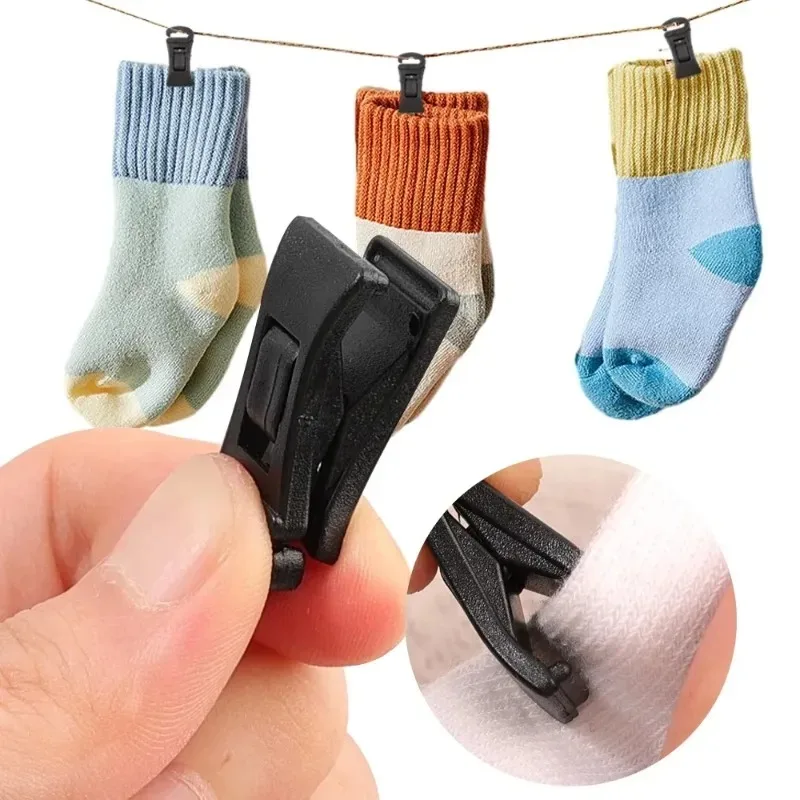 5/10pcs Plastic Socks Clip Portable Powerful Clothes Peg Multifunctional Rack Clothes Hanger Hook Clothes Folder Bed Sheet Clips - view 2