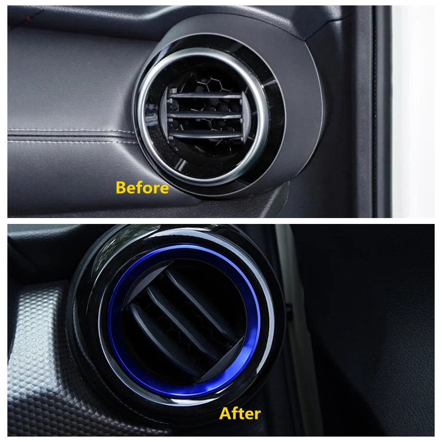 

Front Air Conditioning Vent Cover Trim Dashboard AC Outlet Decoration Frame Fit For Nissan Kicks 2016 - 2023 Car Accessories