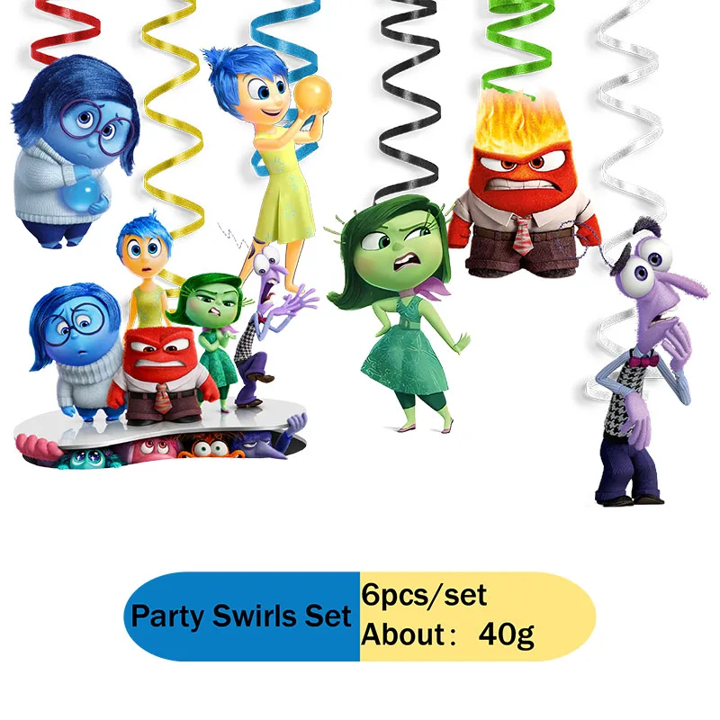 Disney Inside Out Party Supplies Decorations Kids Birthday Disposable Tableware Tablecloth Superhero Party Theme Favors Boy Set