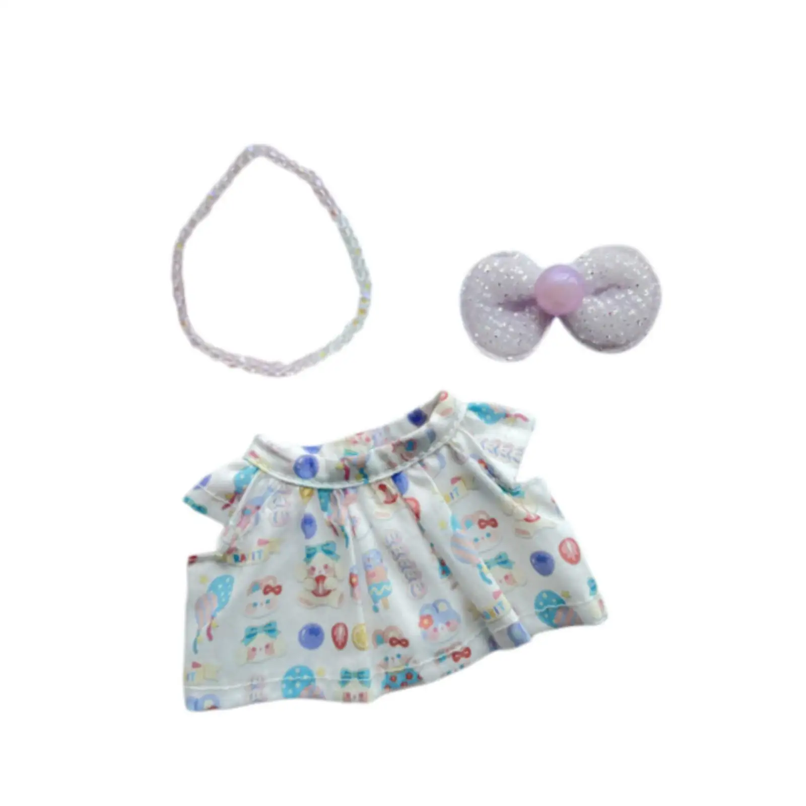 3Pcs Doll Clothes Set Cute Doll Clothes Suit Doll Accessories Clothing Doll Dress Outifits Girl Doll Outfits for 15cm Dolls