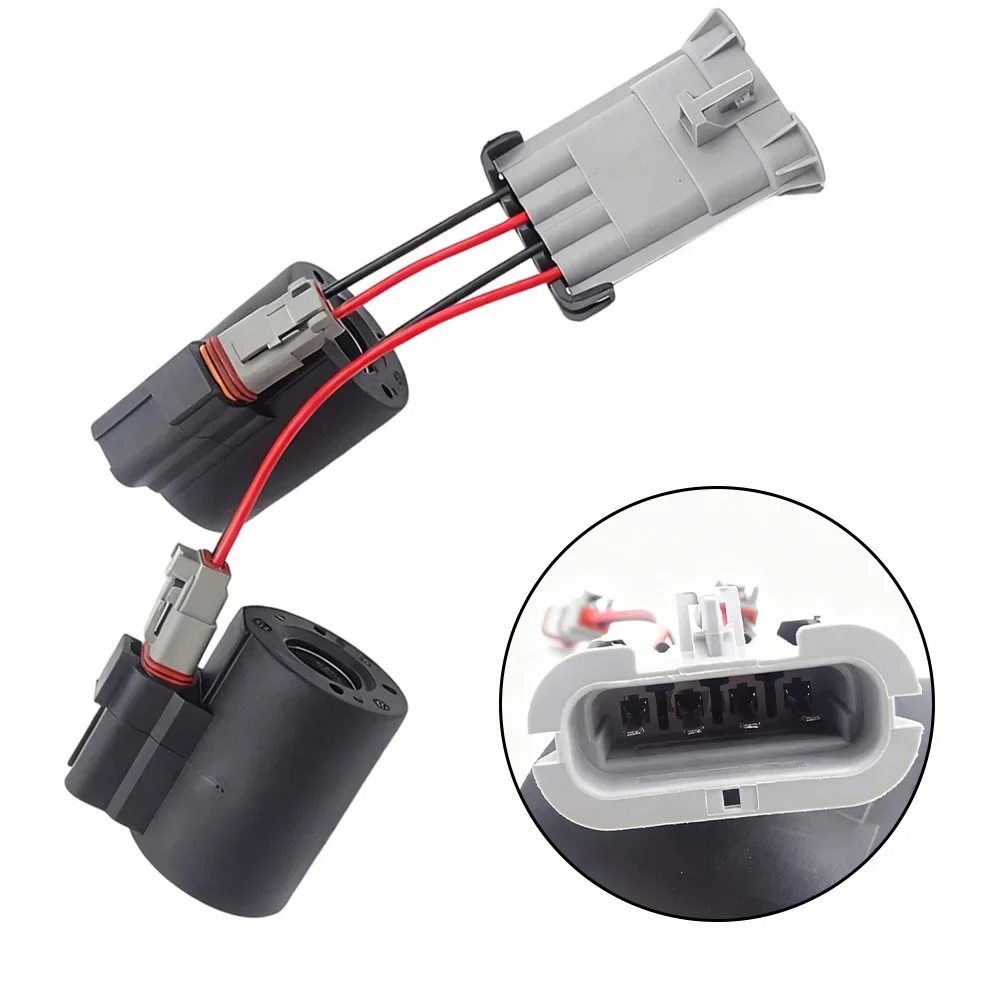 For Tractor Repair Solenoid Valve Hydraulic Component Black Direct Fit Multiple Quality Tests Quick Installation