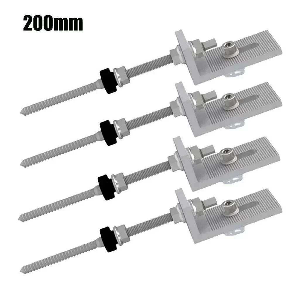 

Brackets Pole Screws Sliver Solar Trapezoidal PV Roof Fixture Sheet Metal With +stainless Steel 200/250mm 4 Sets