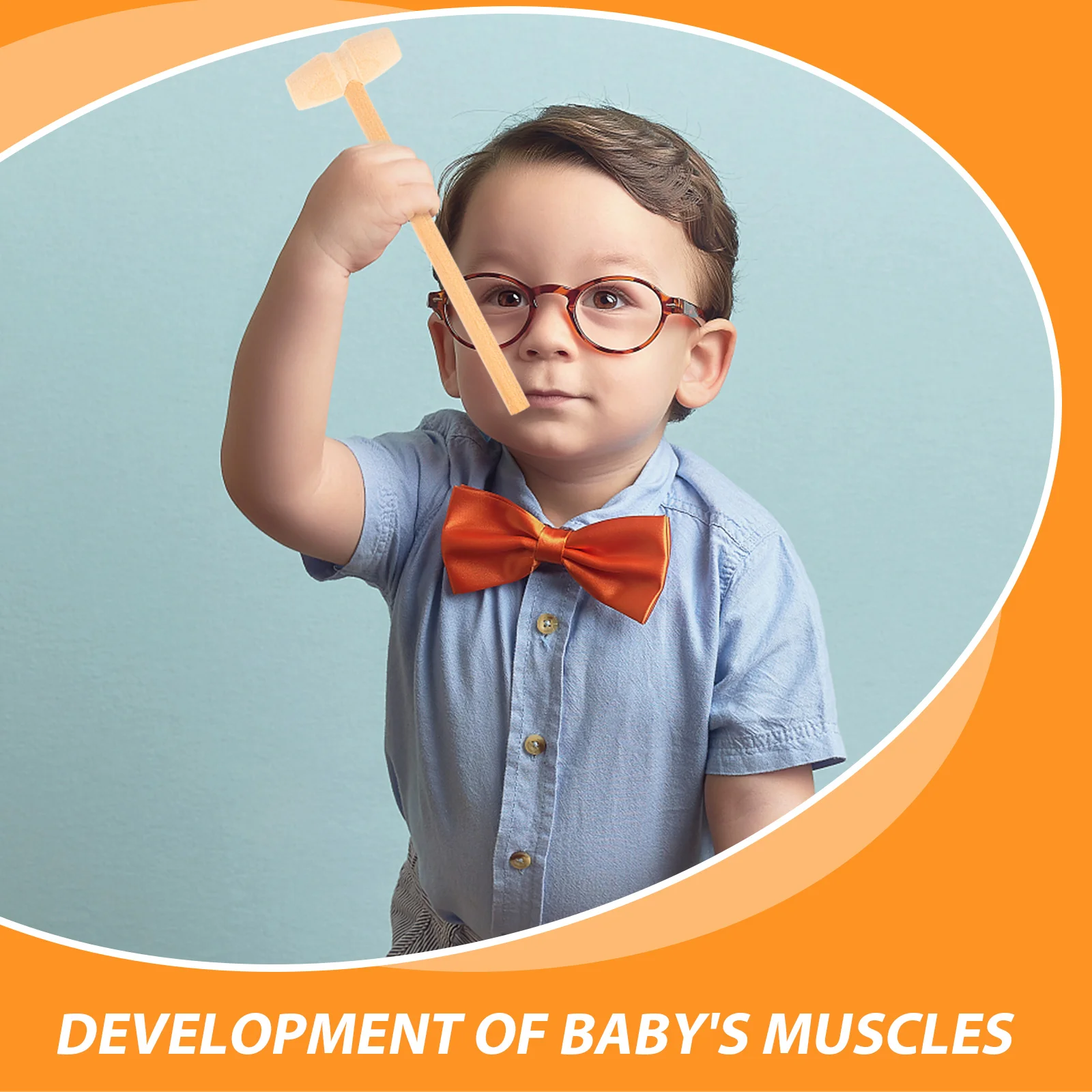 12 Mini Martillos de Madera para Niños, Entrenamiento Muscular Manual, Martillo Pequeño para Niños Pequeños, Niños y Niñas, Divertido Juguete de Martillo