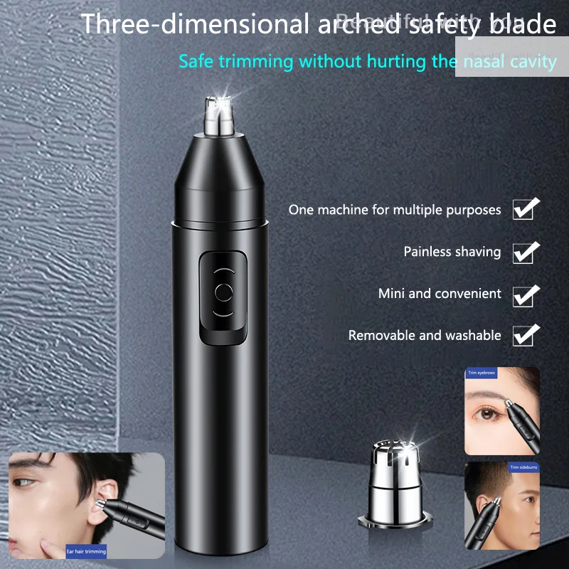 

Black Electric Nose Hair Trimmer Ear And Nose Hair Trimmer Professional Painless Nose Hair Trimmer For Men And Women