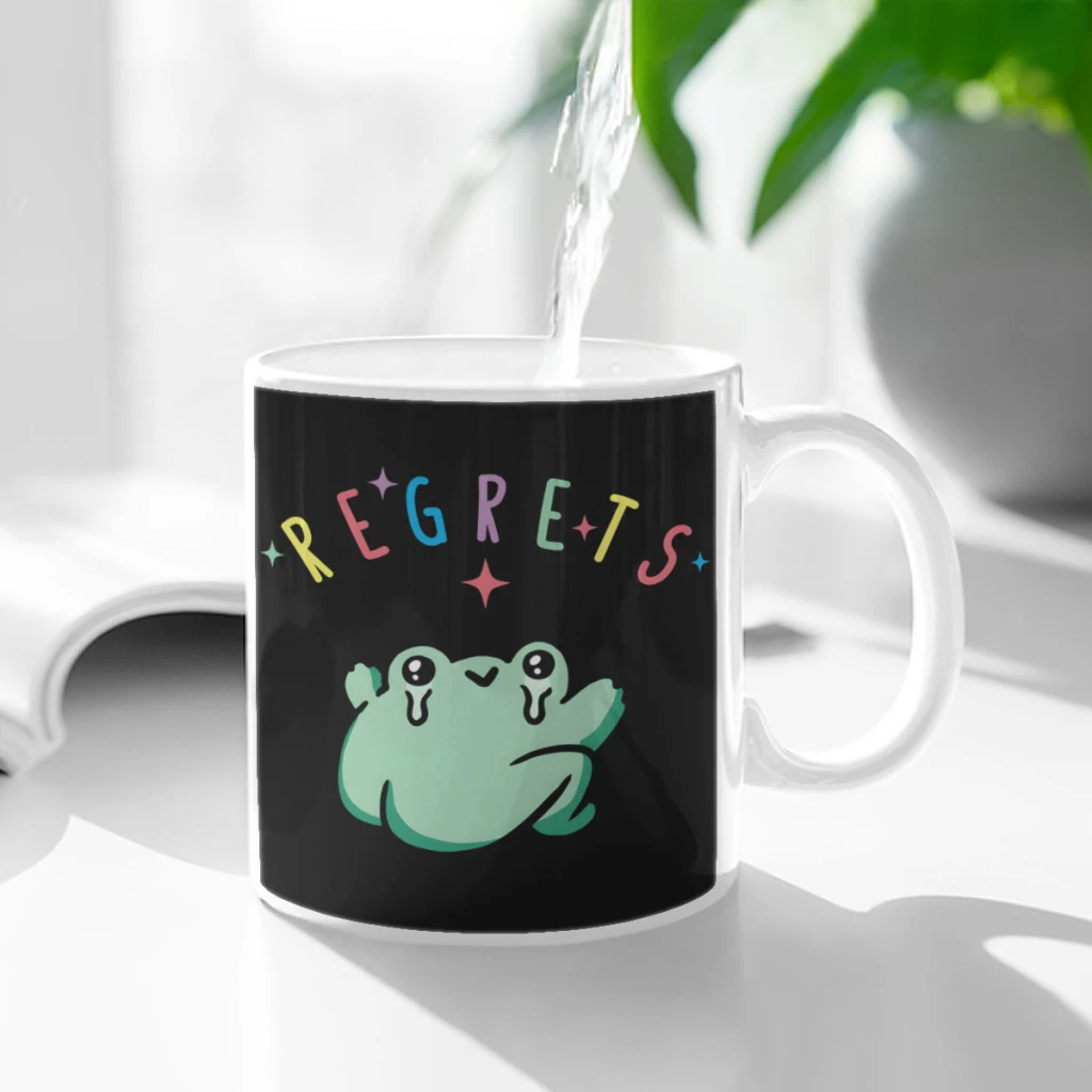 

Regrets Frog Ceramic Cup Coffee Oatmeal Breakfast Cup Creative Personality Mug