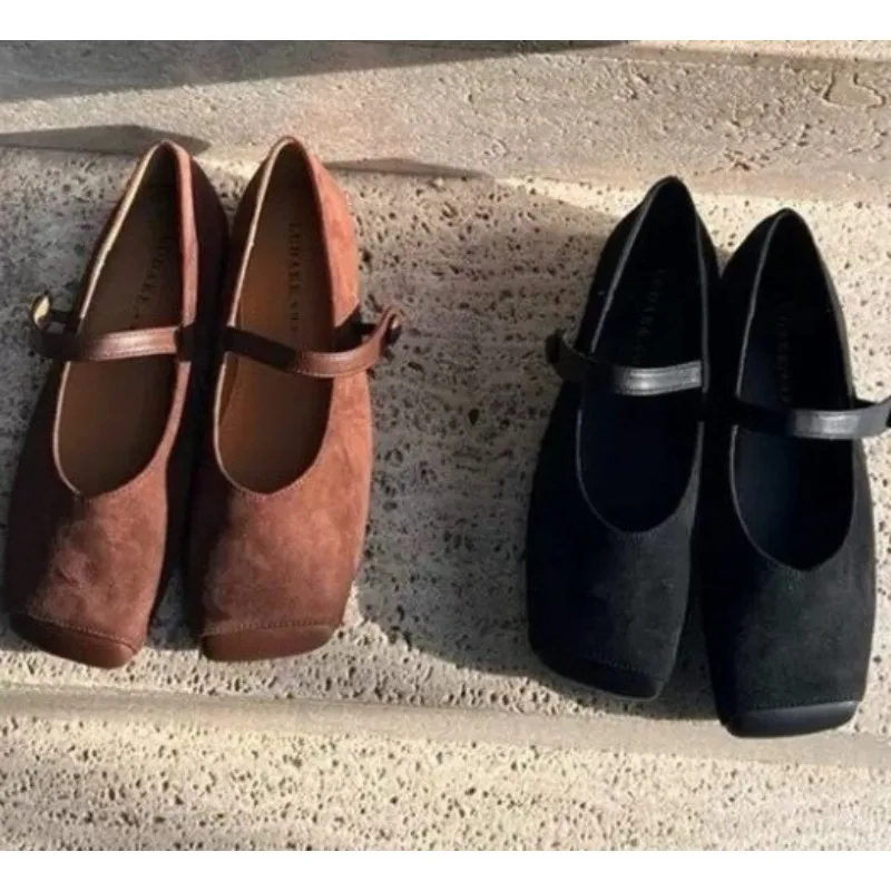 New Style Brand Women Flats Round Toe Shallow Slip on Ladies Casual Ballet Shoes Soft Leather Eelgant Dress Shoes Zapatos Mujer