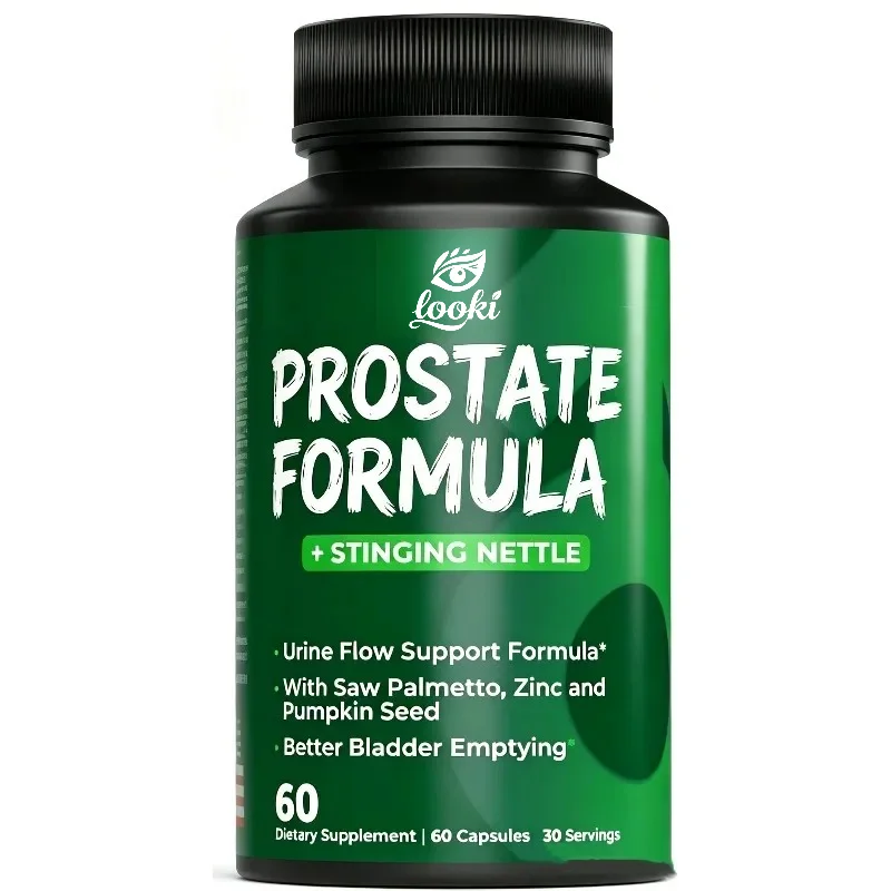 Stinky Nettle Pumpkin Seeds, Saw Palm, Lycopene Containing Zinc - Men's Multivitamin Supplement -60 Capsule