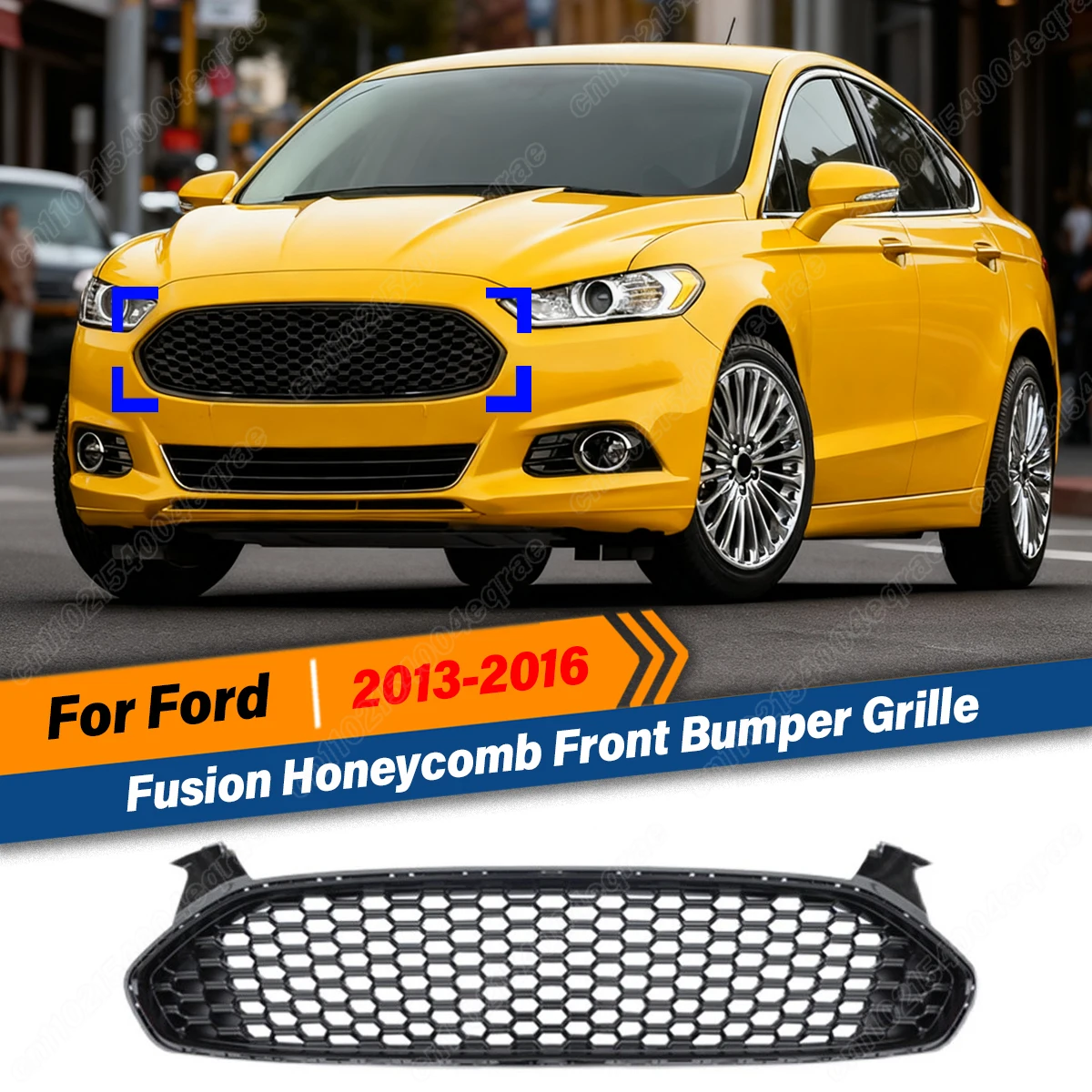 

For Ford Fusion 2013 2014 2015 2016 2017 2018 2019 2020 2021 Front Bumper Grille Honeycomb Mesh Radiator Air Intake Grills
