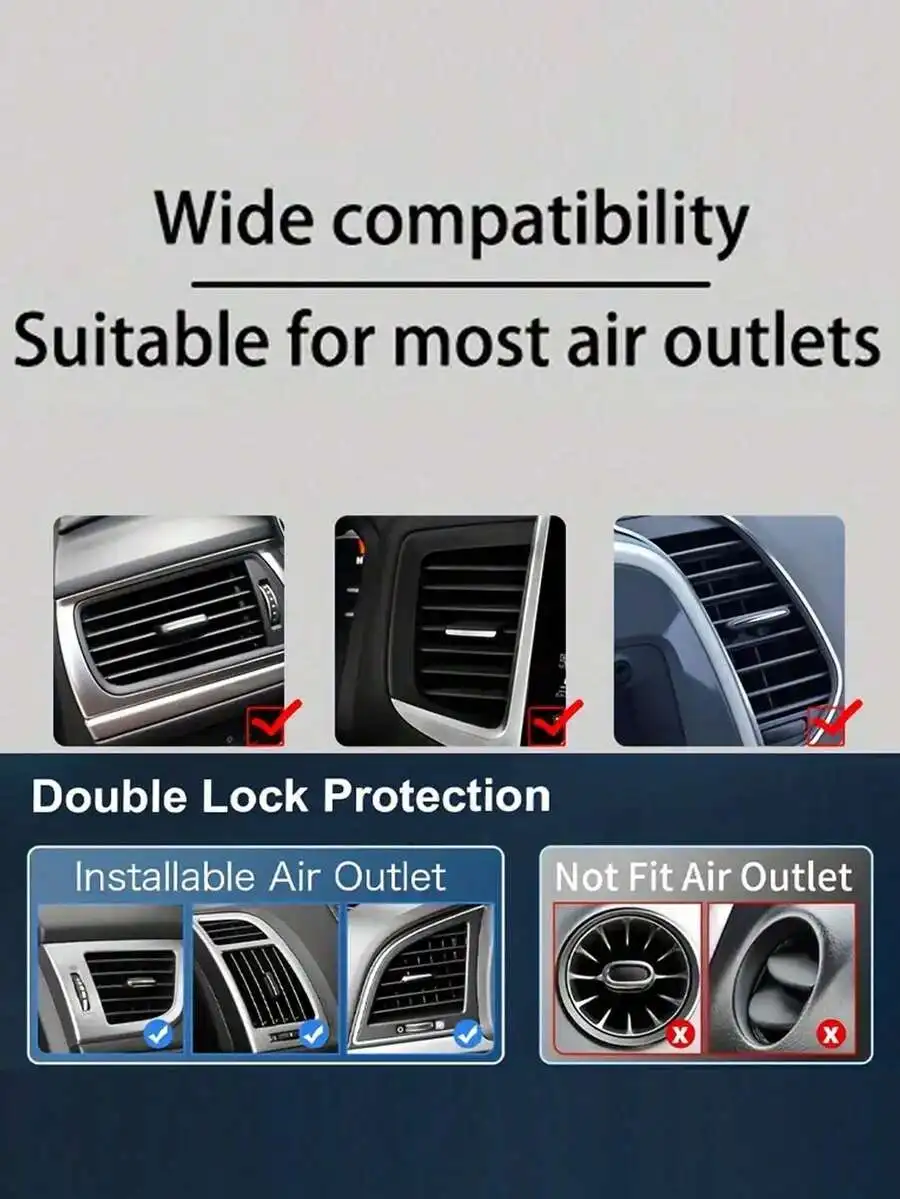 

15W Universal Magnetic Wireless Car Phone Mount With Strong Suction, Quick-Release Installation, Fast Charging For iPhone &