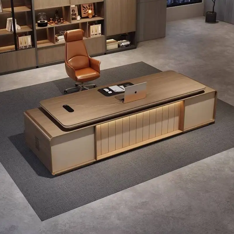 Charger Lights Office Desk Decoration Designer Storage Study Computer Office Desk Conference Modern Mesa De Escritorio Furniture