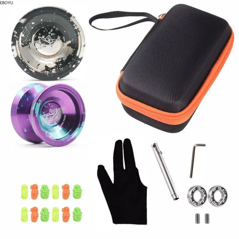 EBOYU Aluminium Responsive Unresponsive Yoyo + Professional Unresponsive Yoyo Toy with Extra Carry Bag Strings Yoyo Accessories