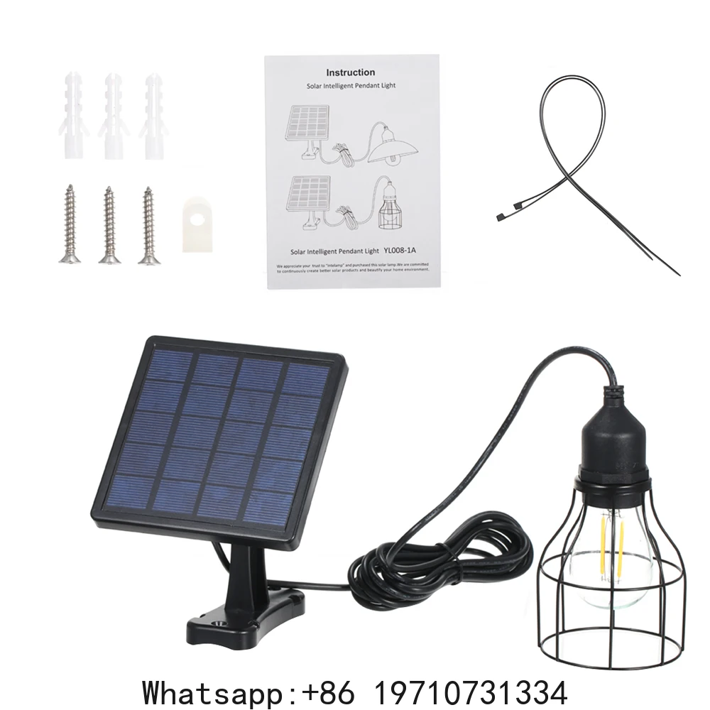

Solar Chandelier Outdoor Sensitive Light IP65 Waterproof E27 LED Lamp Landscape Pendant Light Decorations Garden Balcony Lamp