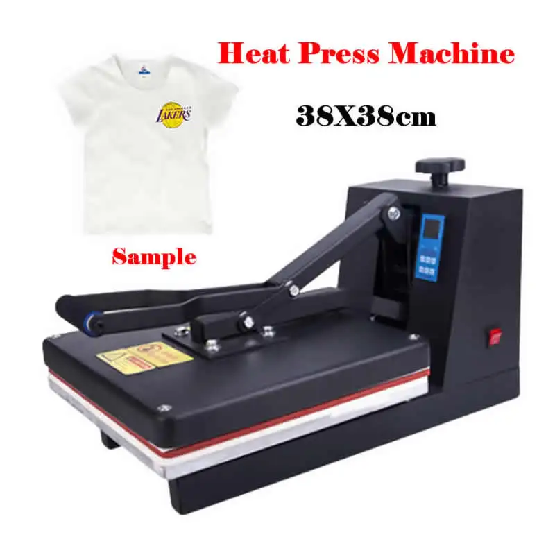 

15*15inch T-Shirt Heat Press Machine 38x38cm Heat Transfer Flat Plate Pressing Equipment for Bag Case Puzzle Glass Wood Rock