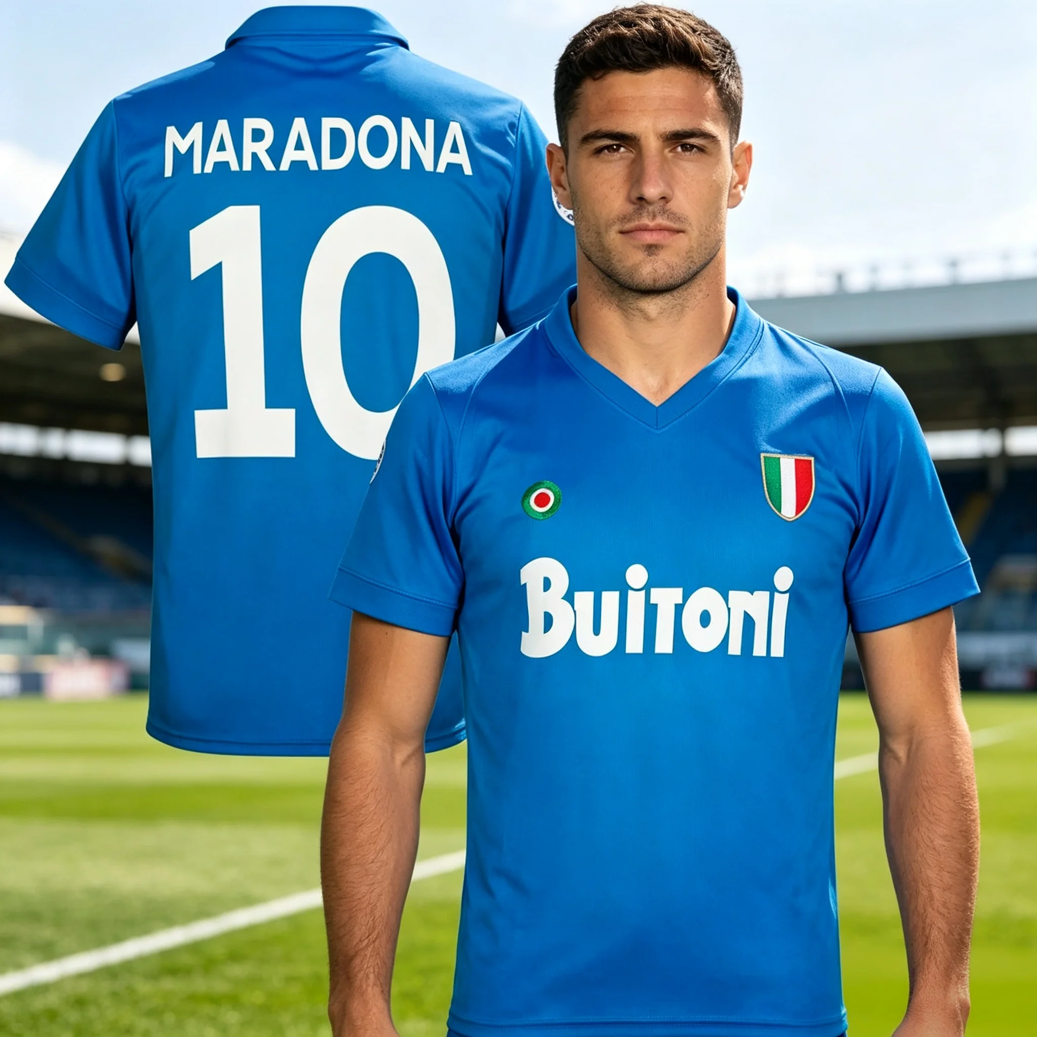 Naples Napoli Maradona Retro Polo Collar Football Jersey, Unisex Mesh Breathable Football Jersey, outdoor recreation tee