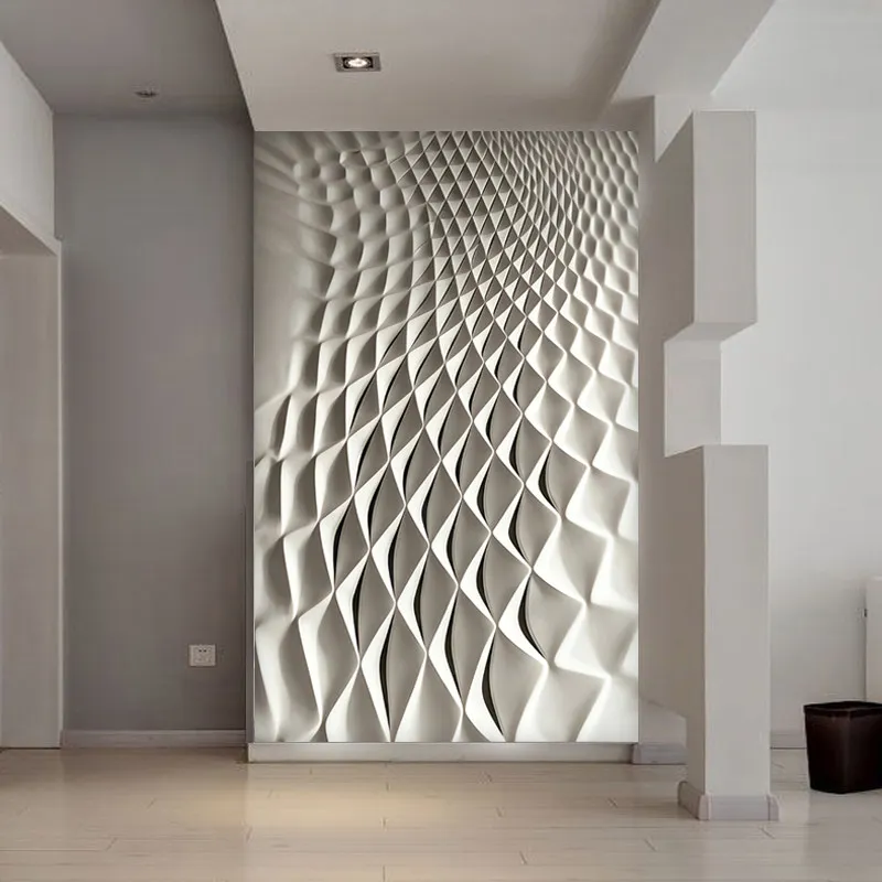 Luxury Minimalist Entrance Hall Wall Cloth Hotel Decorative Painting 3D Stereo Mural Homestay Wallpaper Self Adhesive Removable