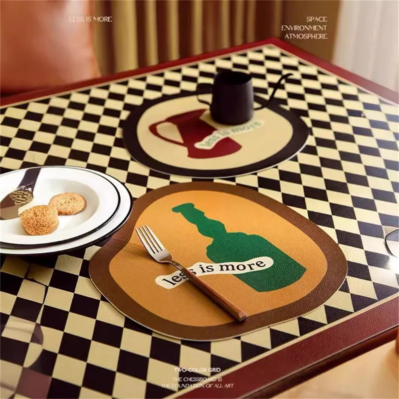 Mantel Individual Retro Alien de PU, impermeable, a prueba de aceite, no lavable, versátil, almohadilla de protección para mesa de comedor para uso doméstico avanzado