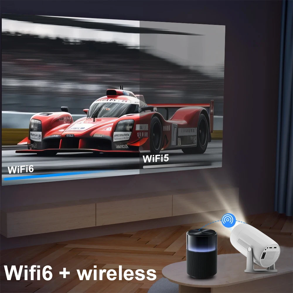 โปรเจคเตอร์พกพา Lenovo 4K 100M ระบบ Android 12 รองรับ WIFI 6 ระบบโฟกัสอัตโนมัติแบบไม่ต้องใช้เซนเซอร์ TOF สำหรับใช้งานกลางแจ้ง ความละเอียด Full HD สำหรับฉายวิดีโอ ภาพยนตร์ และโฮมเธียเตอร์