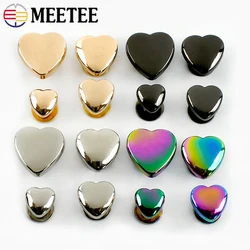 10/20Pcs 8/10/12/14mm Metal Nail Buckle Heart Rivets for Bag Handbag Decorative Studs Rivet Hook DIY Leather Craft Accessory