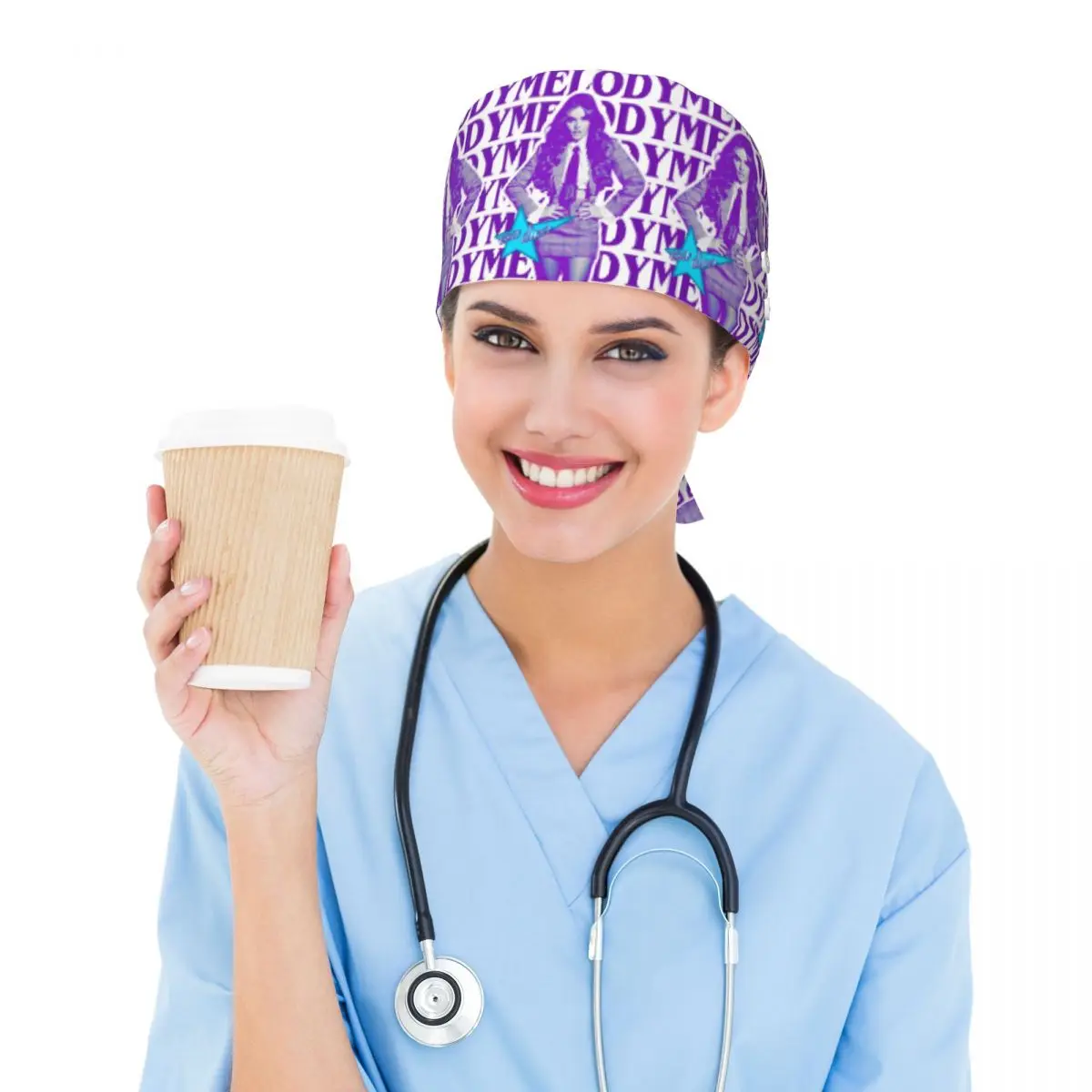 Melody Esa Diva Spain Eurovision Merch Scrub Hat Doctor Working Surgical Cap Men Women Adjustable Nursing Caps for Dentist