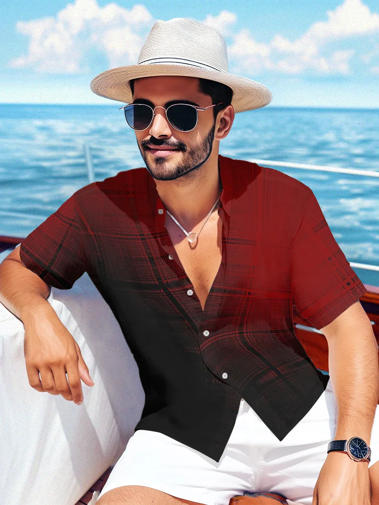 

Summer Hawaiian Shirt Man Y2k Tops Beach Shirts Creative Fashion Party Streetwear Short Sleeve Personality Tops Men Clothing