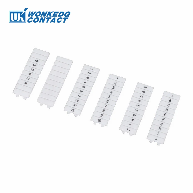 10Pcs ZB3.5 Label For PT1.5 PT 1.5 With Standard Numbering Blank ZB 3.5 DIN Rail Terminal Block Accessories Zack Marker Strips