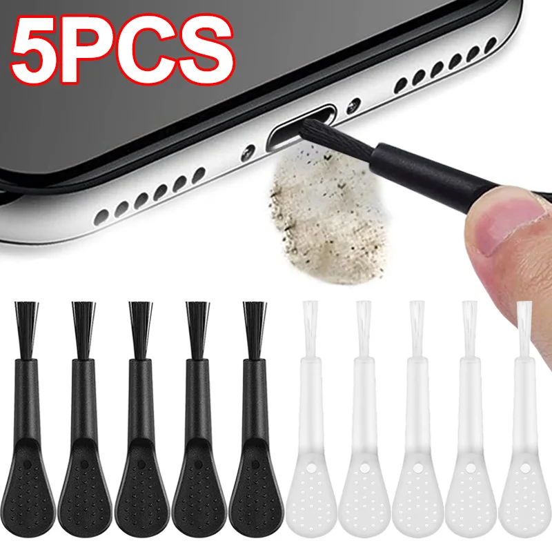 5-1pcs Cleaning Brush Dust Plug Cell Phone Charging Port Dust Cleaning Brush Earphone Dust Cleaning Brush Keyboard Cleaning Tool