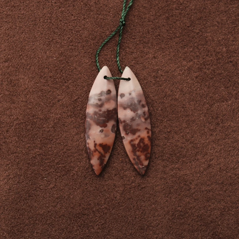 

Серьги с натуральным камнем Chohua Jasper Marquise для женщин, модные ювелирные аксессуары, 38x11x4 мм, 4,8 г