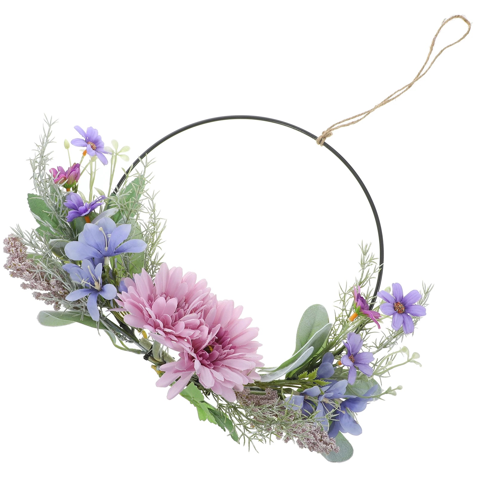 

Simulation Decorative Artificial Floral Wreath Polyester Home Door Front Flower Wall nament Wedding Hanging Porch