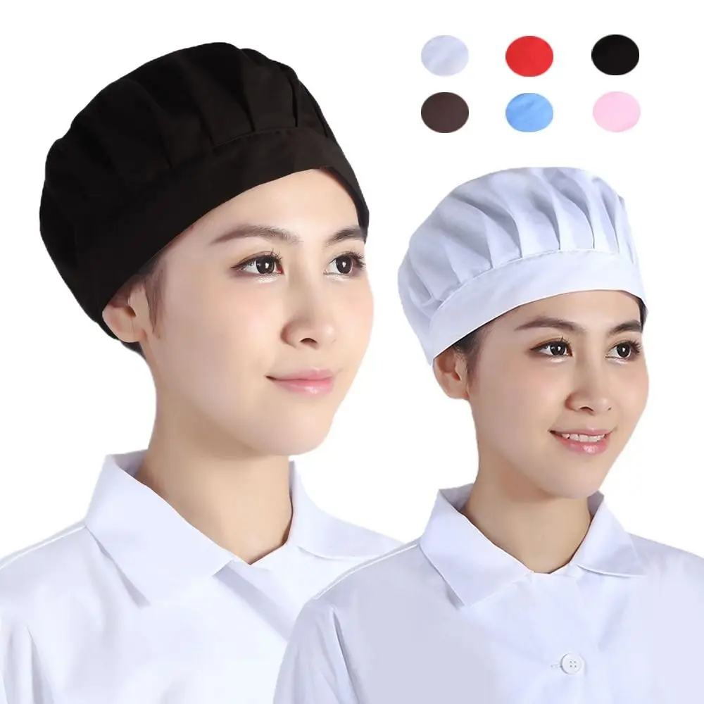 

Women Work Wear Cloth Work Hat Breathable Cotton Headband Dust proof Cooking Hygienic Cap Hotel Restaurants