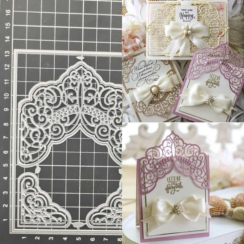 

Lace frame Metal Cutting Dies Stencil Scrapbook Diy Album Stamp Paper Card Embossing Decor Craft Knife Mould