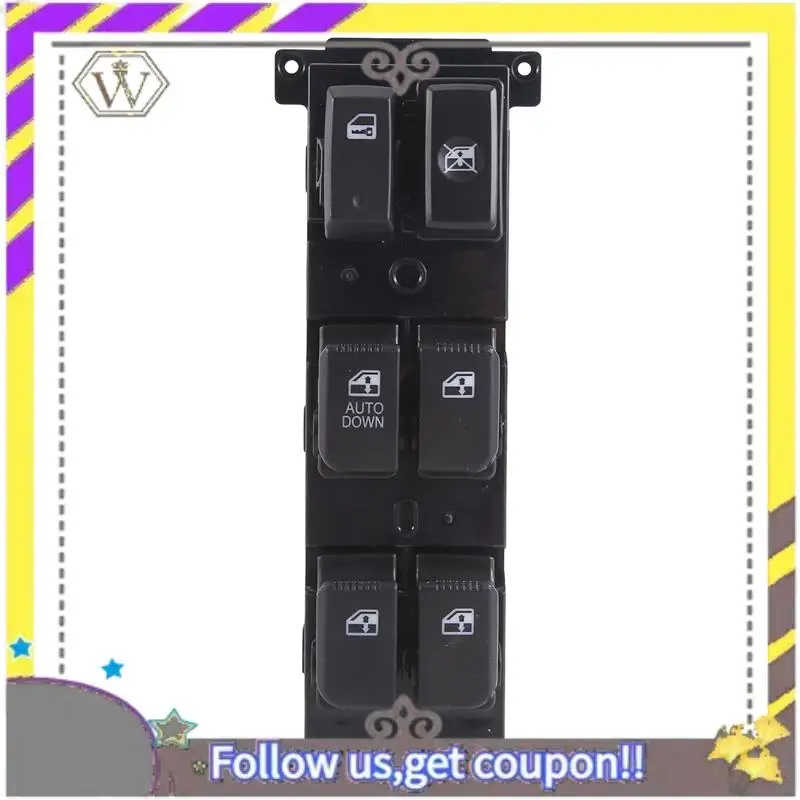 

ABXV-Car Front Left-Hand Drive Auto Down Power Window Switch Glass Lifter Button 93570-2B140 For Hyundai Santa Fe Cm MK2 Accesso